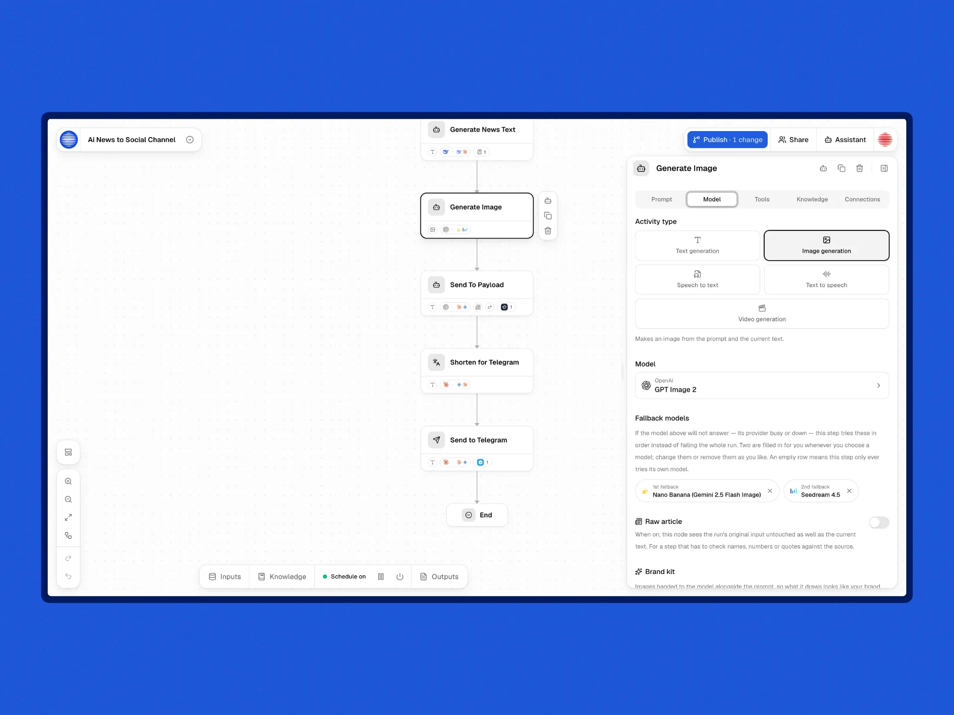 From Source to Publish on One Canvas: Designing an Agentic Workflow Product — slide 5